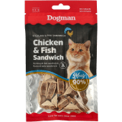 Kattsnacks Chicken & Fish Sandwich 30g Dogman.