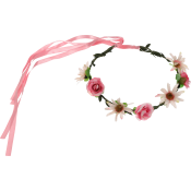 Midsommarkrans rosa/vit m band 17cm Festive.