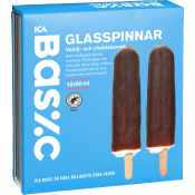 Glass Vanilj & choklad 12-p ICA Basic.