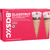 Glasstrut Jordgubb 8-p ICA Basic.