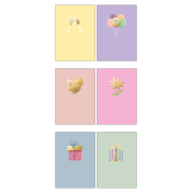Gratulationskort 6-pack 10,5x15cm.