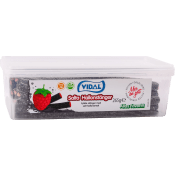 Lakrits Salta Hallonstänger 265g Vidal.