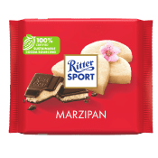 Chokladkaka med marsipan 100g Ritter Sport.
