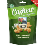 Cashewnötter Sour Cream & Onion 150g DL Nöttefabrikken.