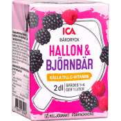 Hallon björnbär måltidsdryck 2dl ICA.