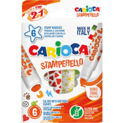Stämpelfiberpennor 6-p Carioca.