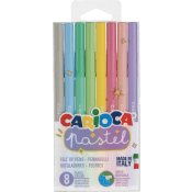 Fiberpennor Pastell 8-p Carioca.