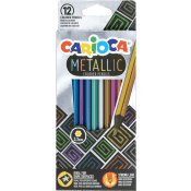 Träfärgpennor Metallic 12-p Carioca.