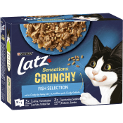 Kattmat Sensations Crunchy Fish i gelé 10-p 890g Latz.