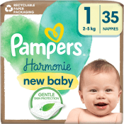 Blöjor Harmonie Strl 1 2-5kg 35-p Pampers.