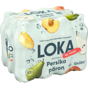 Kolsyrat Vatten Persika Päron 12-p 33cl Loka.