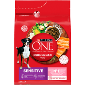 Hundmat Sensitive Lax & Ris Medium/Maxi 2.5kg Purina One.
