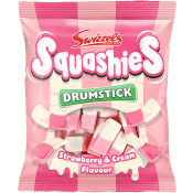 Godispåse Squashies Drumstick Jordgubb 140g Swizzels.