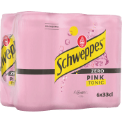 Läsk Pink Tonic Zero 6-pack 33cl Schweppes.