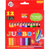 Träfärgpennor 1/2 Jumbo 12-p Sense.