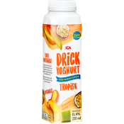Drickyoghurt Tropisk 33cl ICA.