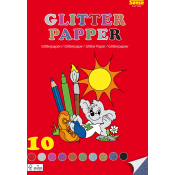 Glitterpapper A4 10 ark Sense.