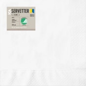 Servett 33cm Vit 20-p ICA.
