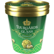 Gräddglass Pistage 500ml Djurgårds Glace.