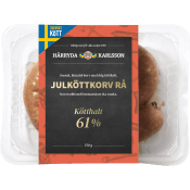 Julköttkorv Rå 61% Kötthalt 350g Härryda Karlsson.