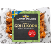 Grillkorv Skinnfri 85% Kötthalt 400g Härryda Karlsson.