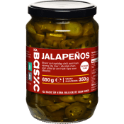 Jalapenos skivade 650g ICA Basic.