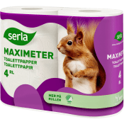 Toalettpapper Maximeter 4p Miljömärkt Serla.