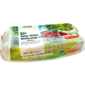 Ägg från Småland Frigående inomhus M/L 10-p Kronägg.