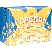 Popcorn Mikropopcorn Smörsmak 10-p 900g ICA.