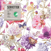 Servett 33cm Blommor ICA.