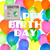 Servett 33cm Birthday 20-p ICA.