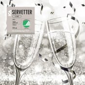 Servett 33cm skål silver ICA.