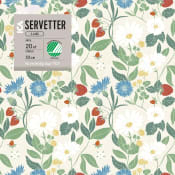 Servett 33cm Flora.