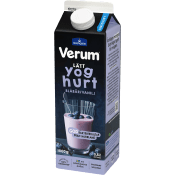 Lätt Yoghurt Blåbär Vanilj 0,5% Laktosfri 1000g Verum®.