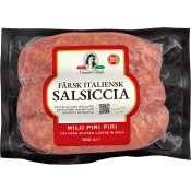 Färskkorv Salciccia Piri Piri 95% Kötthalt 300g Nonna Elide.