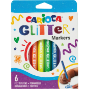 Glitterpennor 6-p Carioca.