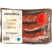 Rödvinskorv med svartpeppar 98% Kötthalt 300g Stensåkra.
