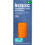 Lax Färsk Varmrökt 125g ICA Basic.