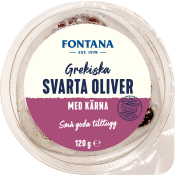 Oliver Svarta Conservolea med kärnor 120g Fontana.