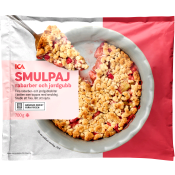 Smulpaj rabarber & jordgubb Fryst bakmix 700g ICA.