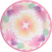 Tallrikar Rosa Blomma 8-p Happy Party.