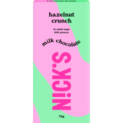 Mjölkchoklad hasselnötscrunch 75g Nick´s.
