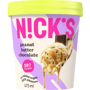 Glass Peanut butter chocolate 473ml Nick´s.