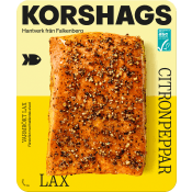 Laxfilé Färsk Varmrökt Citronpeppar ca 500g Miljömärkt Korshags.