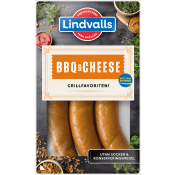 Kryddkorv BBQ Cheese Riktig Korv 70% Kötthalt 270g Lindvalls.