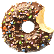 Donut Crushed Candy Dark 56g Donut Worry Be Happy.