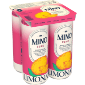 Läsk Zero Hallon Svartvinbär 4-pack 33cl Mino.