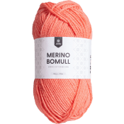 Garn Merino bomull aprikos 50g Järbo.