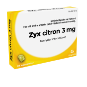 Halstablett Citron 3mg 20p Zyx.