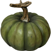 Pumpa 16cm, grön polyresin Festive.